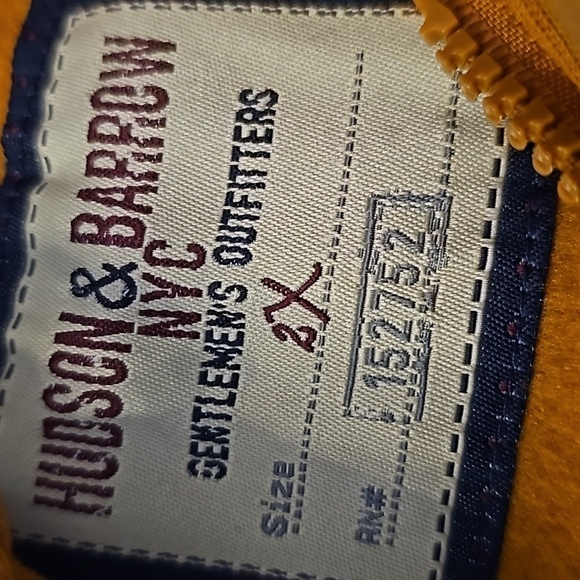 NWT Hudson & Barrow Zippered Hoodie in Gold/Cream. Size 2X - Picture 10 of 10